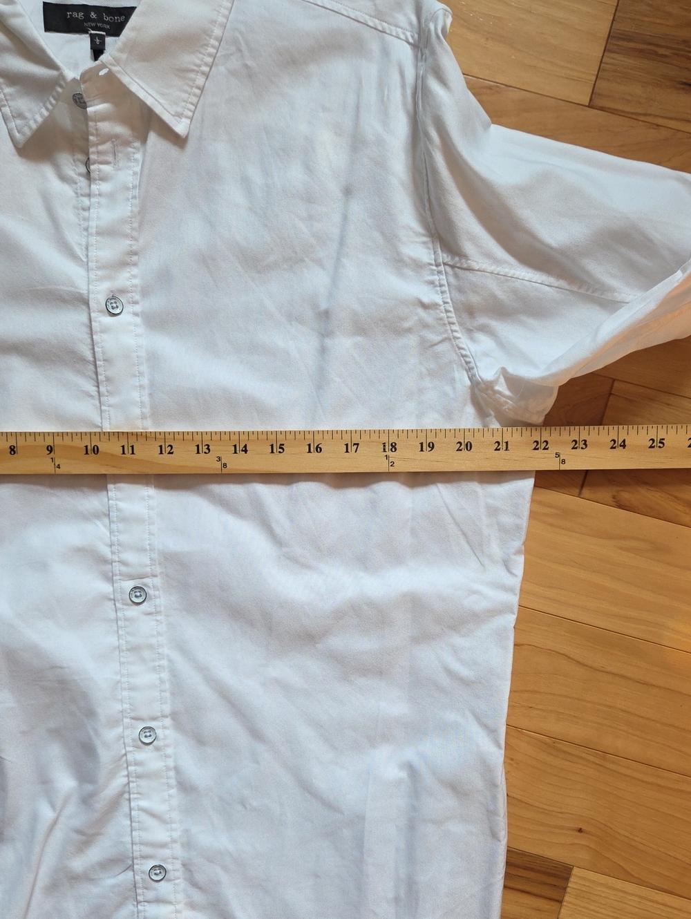 rag & bone White Men's Cotton Button-Up Shirt Large - Picture 4 of 7